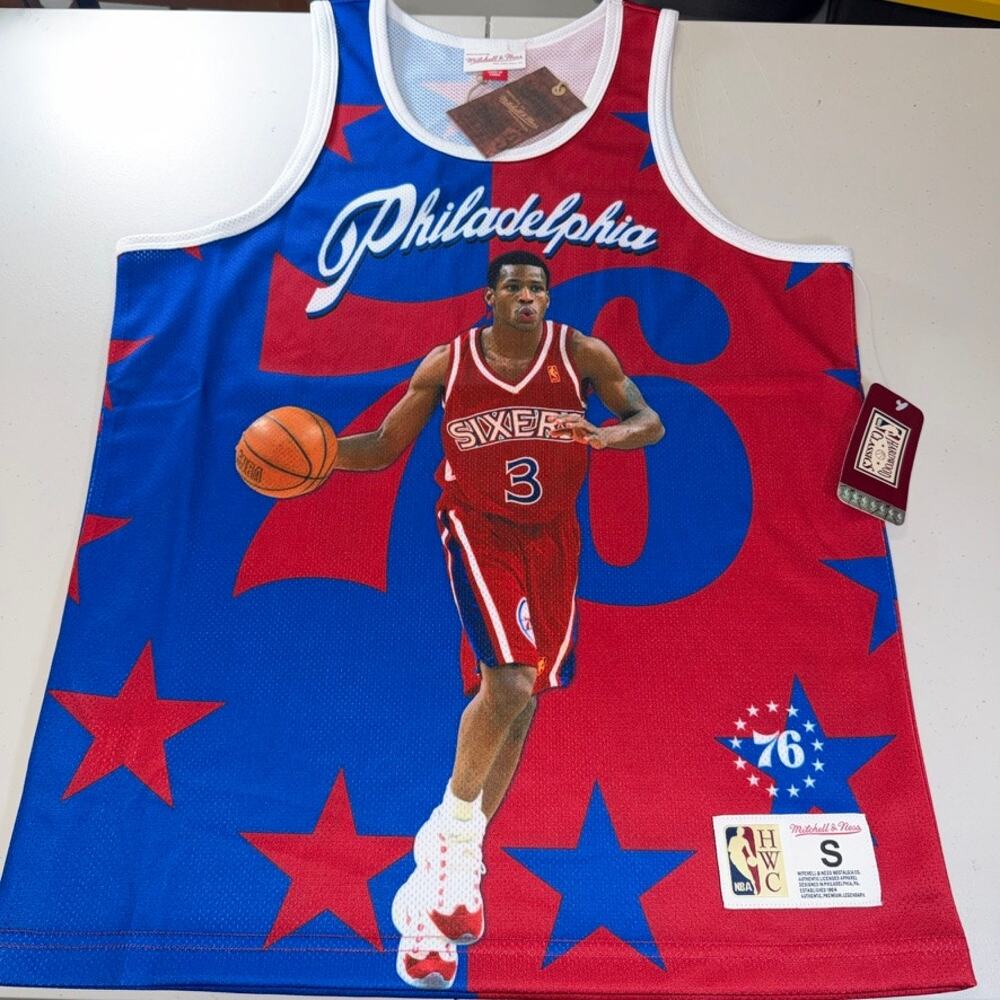 Allen Iverson Philadelphia 76ers Mitchell & Ness NBA Sublimated Tank Small NWT